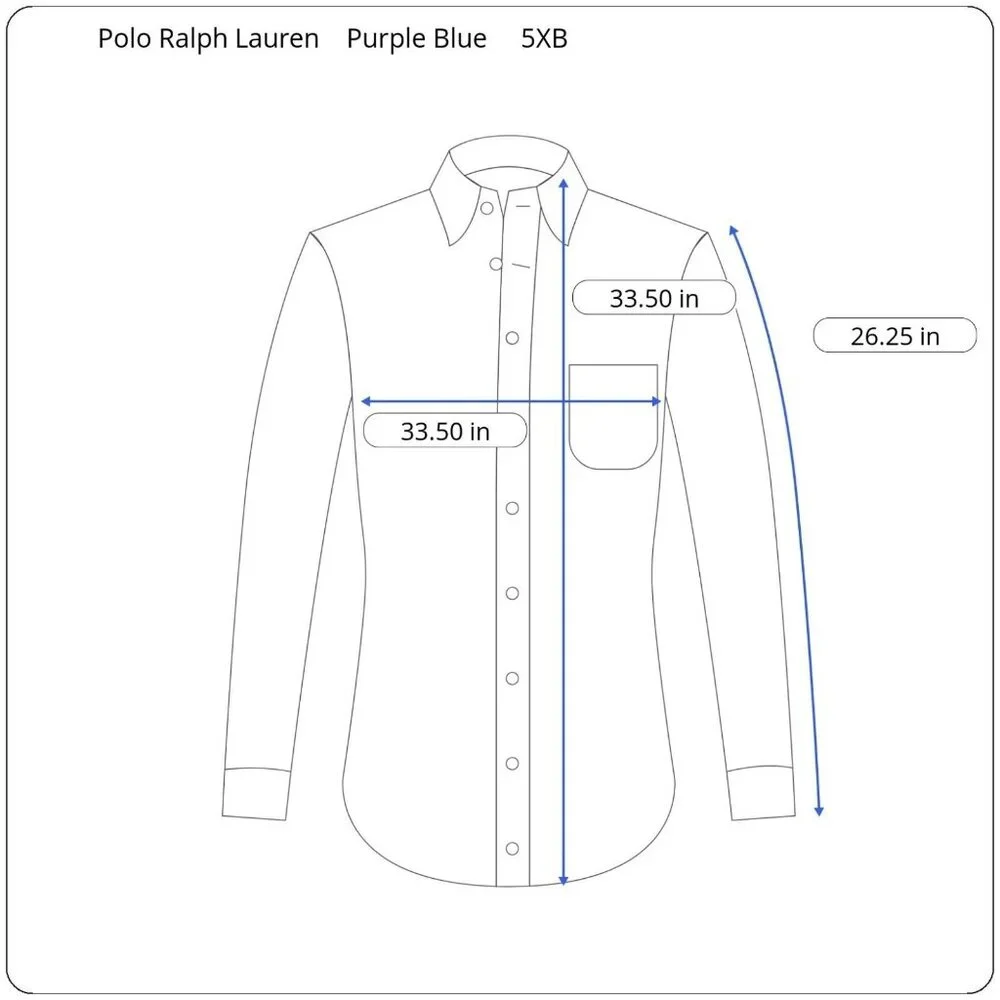 Polo Ralph Lauren Men's 5XB Blue Purple Check Brushed Twill Pony Button Up Shirt